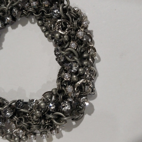 American Eagle Silver-Tone Twisted Crystal Cluster Bracelet – Women's Jewelry - Picture 4 of 11